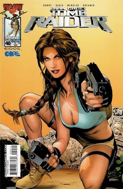 TOMB RAIDER #40 Greg Land Cover Top Cow Image Eidos LARA CROFT - NM