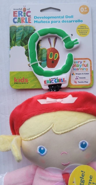 Eric Carle Love Bug Learning Developmental Doll  Shapes Sounds Tactile Play NWT