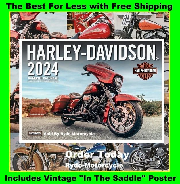 CALENDRIER MURAL DE luxe Harley Davidson 2024 Obtenez le meilleur