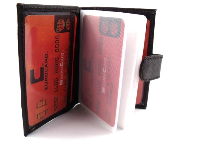 Hommes Femmes Neuf Super Doux Marron Véritable Cuir Portefeuille Porte Carte