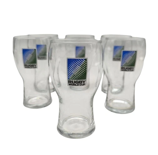 Rugby World Cup 2007 IRB verre a BIERE eau vase art deco design sport