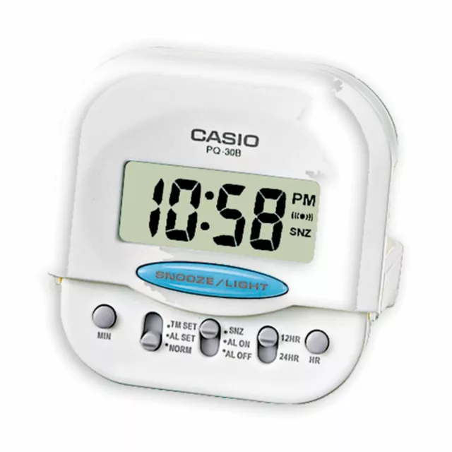 Casio Pq-30B-7E  Despertador Digital  Alarma-Repeticion Y Luz