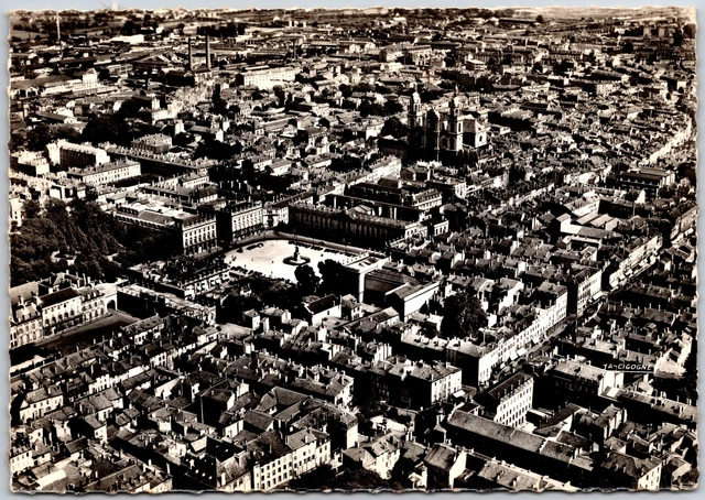 En Avion Sur Nancy (Meurthe-Et-Moselle) Place Stanislas Et L'Hotel RPPC Postcard