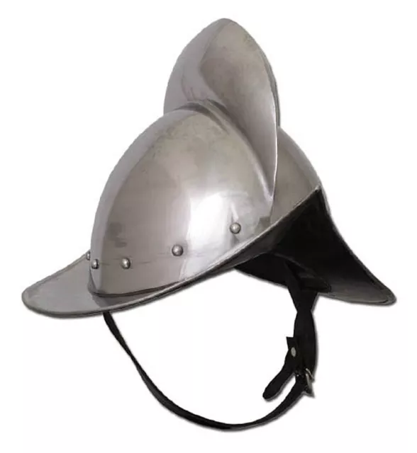 Battle Merchant Deutsch Morion Helm 1,6mm Stahl Mittelalterhelm Mittelalter LARP