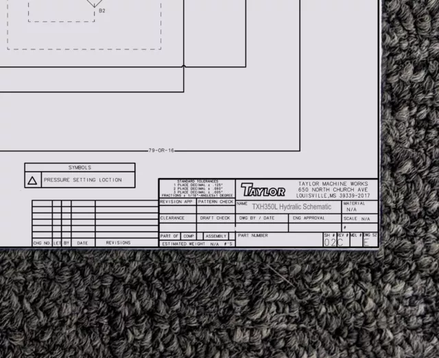 Taylor TXH350L Forklift Hydraulic Schematic Diagram Manual