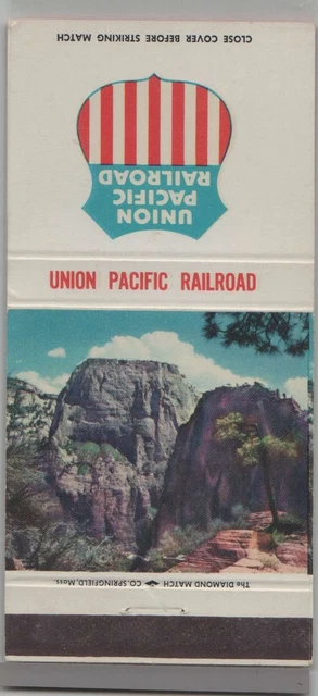 Matchbook Cover - Union Pacific Railroad - Great White Throne