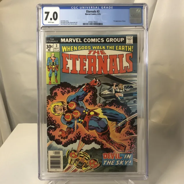 Eternals #3 Cgc 7.0 White Pages 1St Appearance Of Sersi New Movie! Marvel Comic
