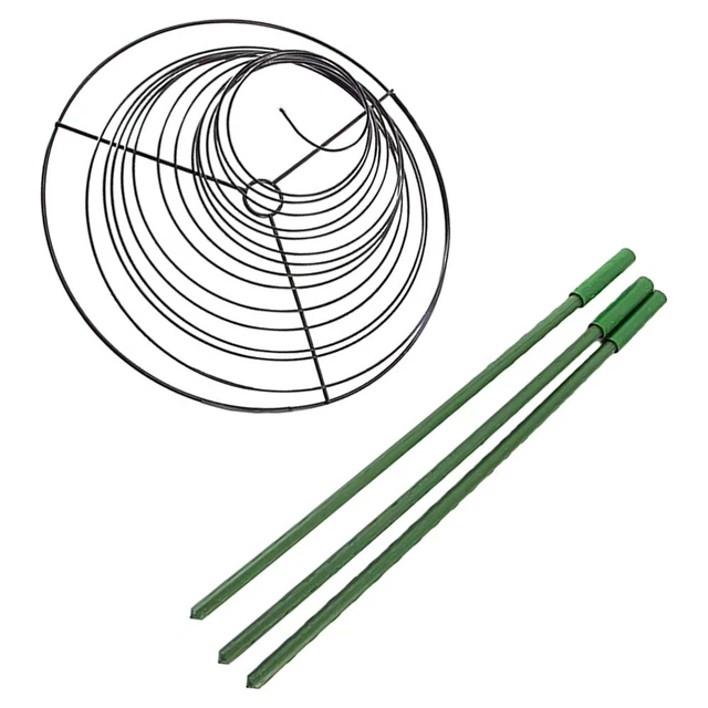 ANCOUUIN Tralicci Per Piante Rampicanti – Confezione Da 4, Metallo Nero 81 Cm, Forma Ondulata
