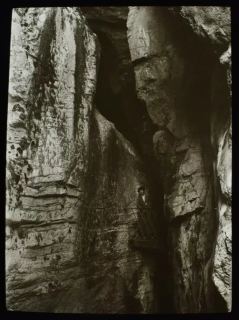 VINTAGE Magic Lantern Slide GORGE VERONE RIVA C1930 PHOTO ITALY