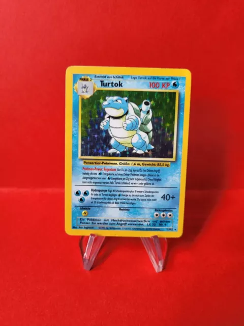 Pokemon Karte/card - Turtok (Blastoise) 2/102 Holo - Base - Very Good-Excellent