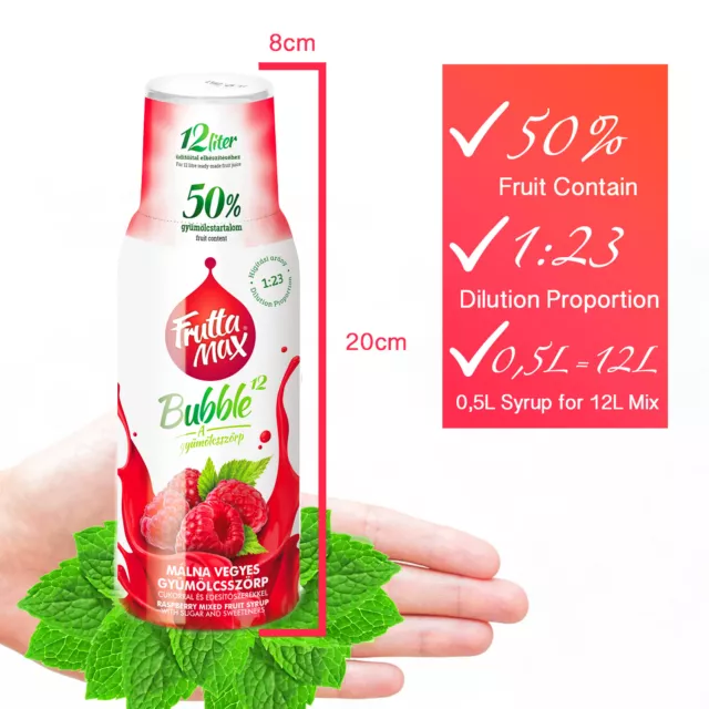 Getränkesirup 500ml Sirup Konzentrat weniger Zucker 50%Fruchtanteil 2