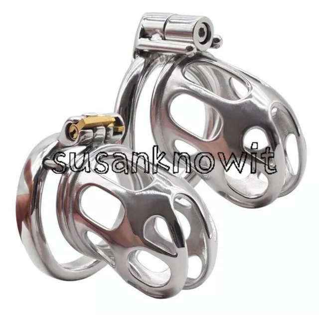 2024 Stainless Steel Male Chastity Device Ball Cage Men Standard Metal Lock  Belt