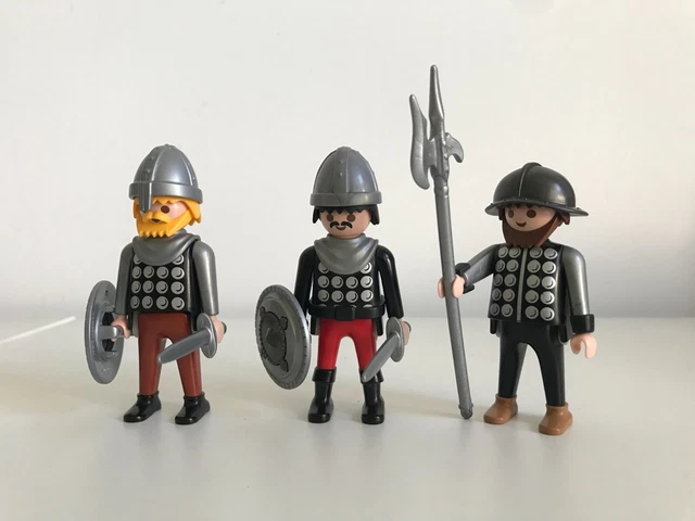 Playmobil Château Moyen Age - Chevaliers - lot de 3 personnages