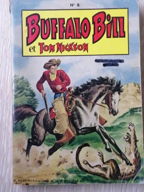 Bd Reliure Album Buffalo Bill Et Tom Nickson N° 8 1962 Idem Mon Journal Lug Pf