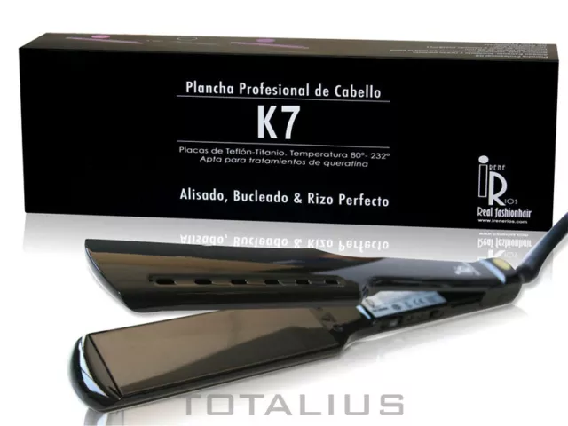 Plancha De Pelo Profesional K7 Negro Irene Ríos