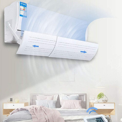 ConPush Deflettore climatizzatore Regolabile per Parabrezza Aria condizionata Scudo del condizionatore Deflettore per Condizionatore per climatizzatore a muro 