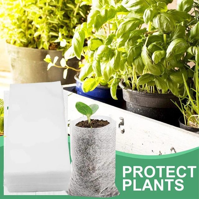 100Pcs Biologisch Abbaubare Pflanze Grow Nursery Bag Garten Pflanzbeutel DE
