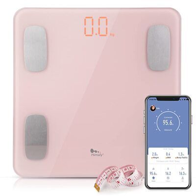 Balanza de grasa corporal Balanza digital para personas Bluetooth Himaly Libra hasta 180 kg rosa MERCANCÍA DE SEGUNDA MANO