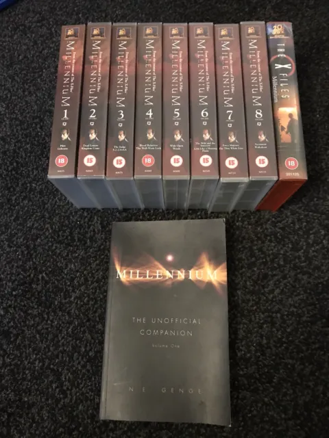 RARE MILLENIUM VHS  Video Tapes x 9 & Book Chris Carter X-Files Lance Henriksen