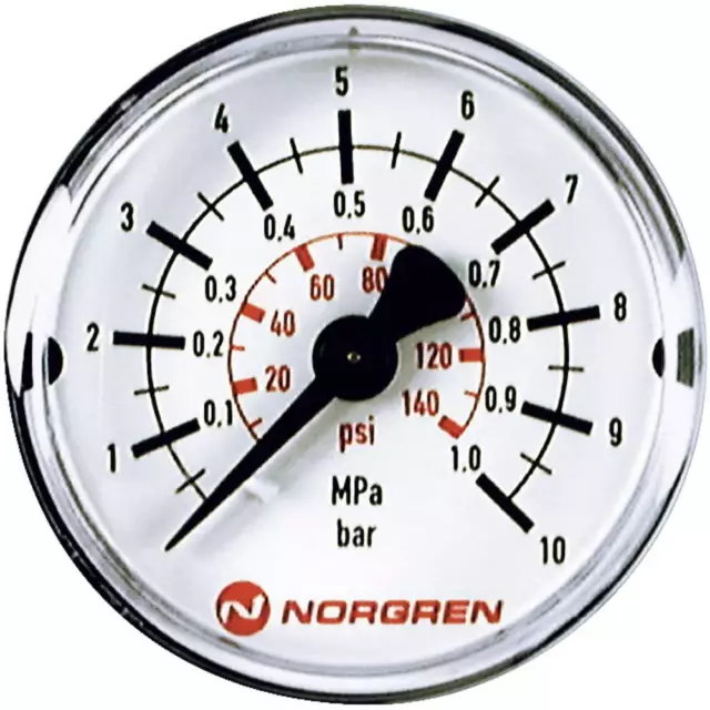 Manomètre Norgren 18-015-884 Raccordement (manomètre) à larrière 0 à 16 bar