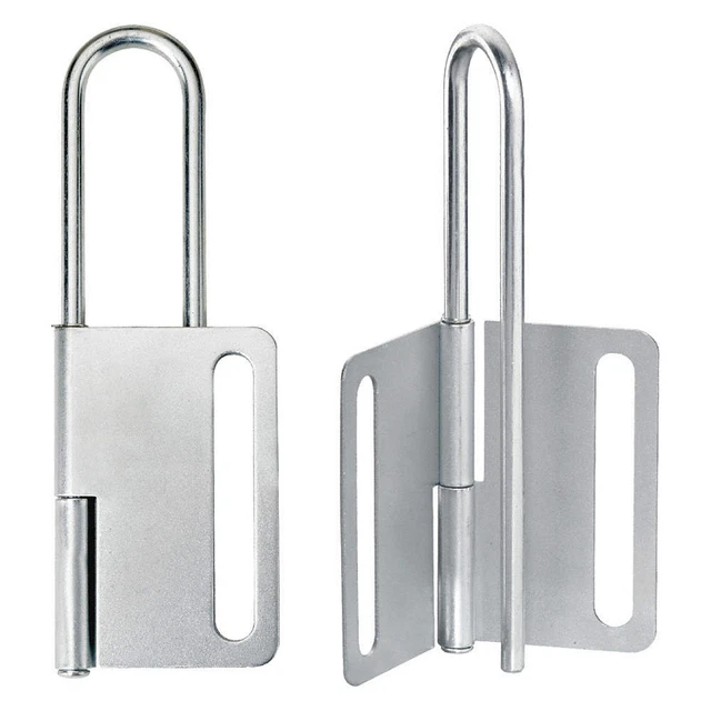 GRAINGER APPROVED 419 Lockout Hasp,Snap-On,8 Lock,Silver