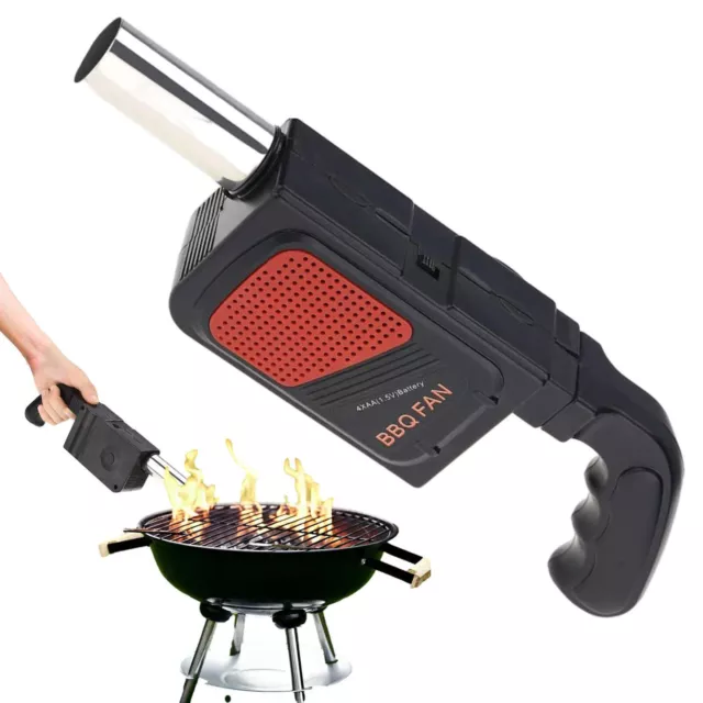 Mini BBQ Fan Luftgebläse mit Griff Outdoor Camping Picknick Holzkohlegrill Gril