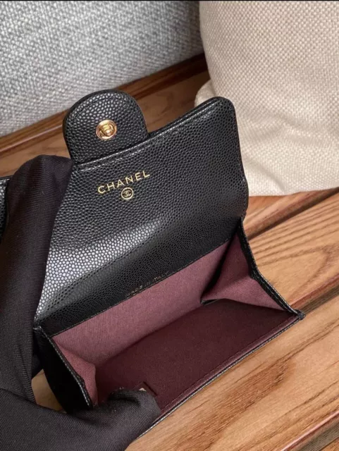 Chanel Black Quilted Caviar Boy Card Holder Pale Gold Hardware, 2020  Available For Immediate Sale At Sotheby's