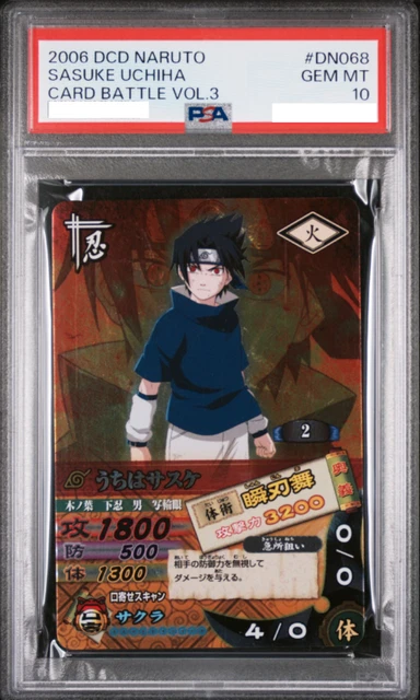 PSA 10 NARUTO Card Battle Vol.3 Sasuke Uchiha DN068 Japanese 2006