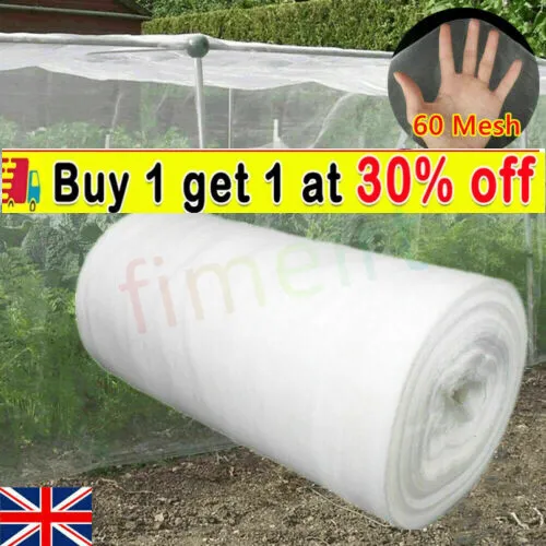 15M INSECT SCREEN NETTING NET Fine Woven 60Mesh Anti Butterfly Fly-Bug Garden·UK