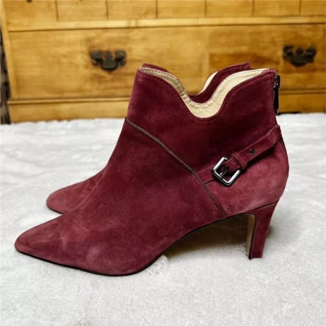 Adrienne Vittadini Shaye Suede Pointed Toe Ankle Booties Ox Women’s Sz 8.5 2