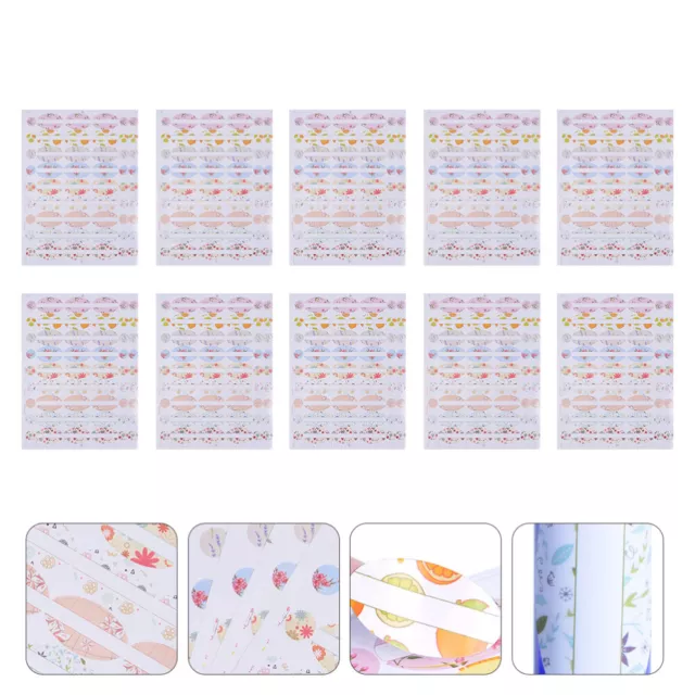 10 Pcs Essential Oil Bottle Stickers Decals Perfume Labels Alphabet Letter Tags