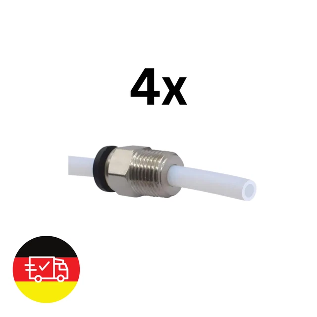 Aiqeer PTFE Teflonrohr 3m Für 3D-Drucker – Plus Schneider & Pneumatik-Verbinder, Hitzebeständig & Chemikalienfest