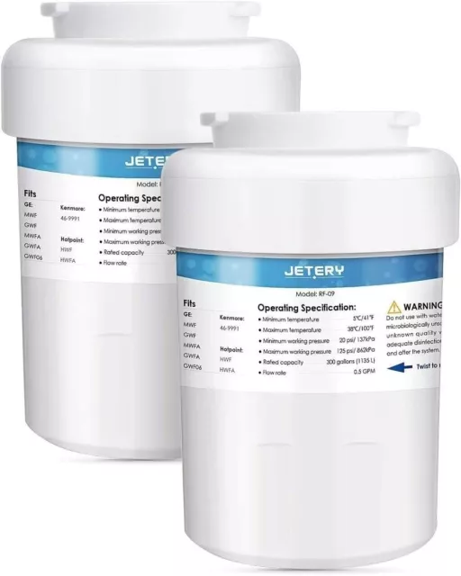 2 Pack Refrigerator Water Filter GE SmartWater MWF MWFA MWFP GWF HWF 46-9991 FMG