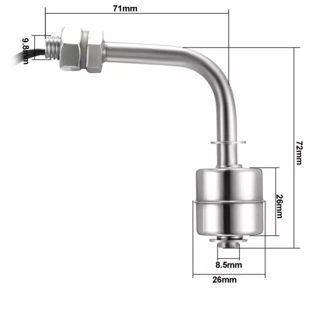 2-wired Liquid Level Float Stainless Steel Switch Sensor 2