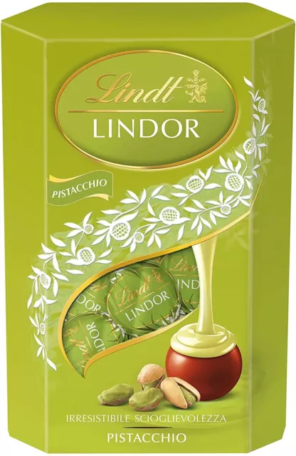 Lindor Praline con Cioccolato al Latte e Morbido Ripieno al Pistacchio 200g LIND