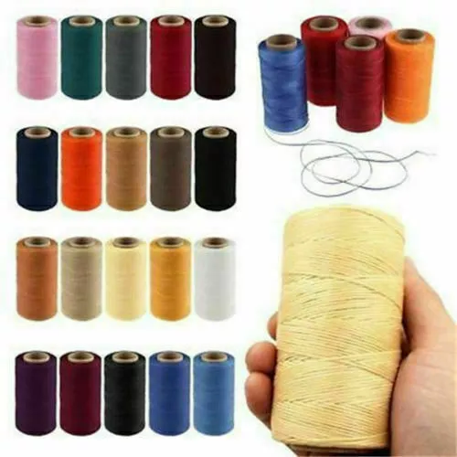 260m of 1mm Leather Sewing Waxed Polyester Thread Stitching Cord Craft 210D