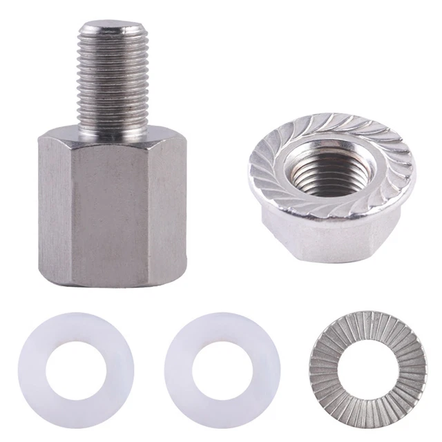 Coppia Di Dadi Ruota In Acciaio Antiscivolo Per Bicicletta, Filetto M9/M10 E 3/8, Colore Argento, 2 Pezzi