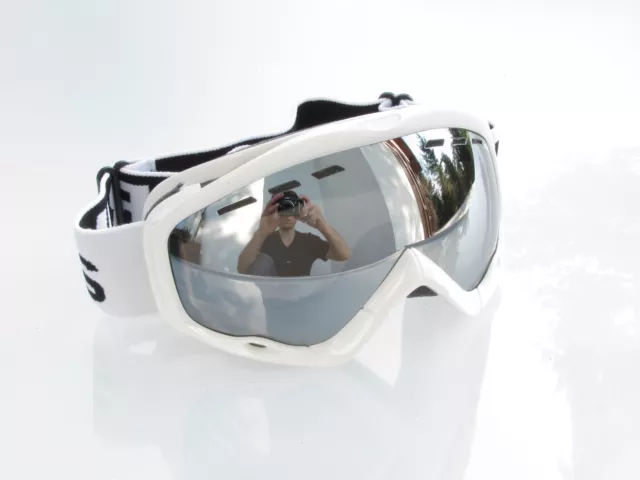 Alpland Maschera da Sci - Occhiali Snowboard - Strong Argento -ski Alpino Goggle