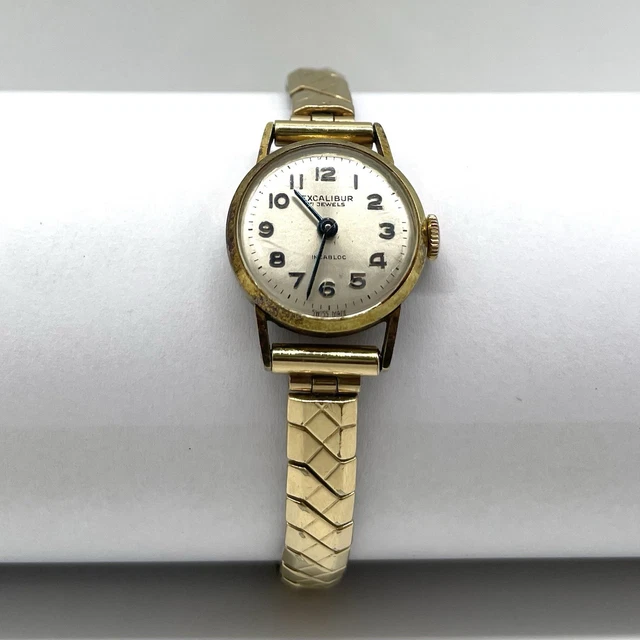 TESTED WORKING Vintage Excalibur Gold Plated Women's Watch