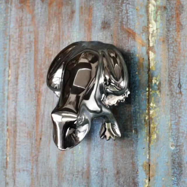 Bright Chrome Frog Door Knocker - Supplied With Fixings