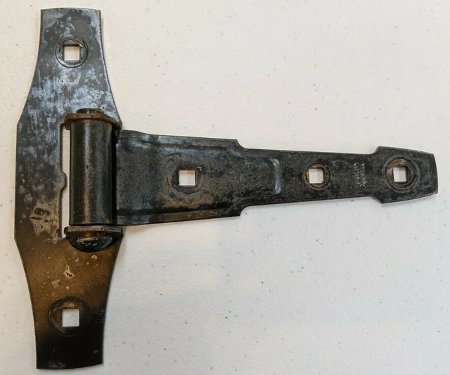 Large Vintage Ornate Metal Outdoor Barn Hinges Stanley Black Decor Primitive 3