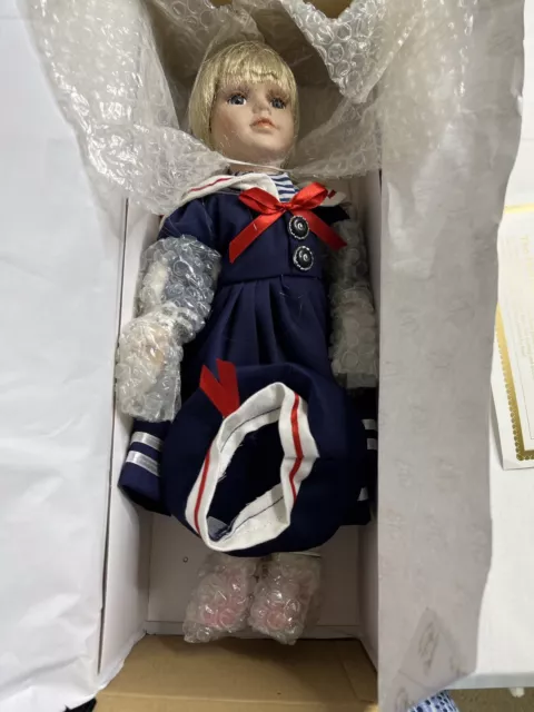 New Samantha Sailor 30300 Doll Heritage Signature Collection 14" Navy Blue White