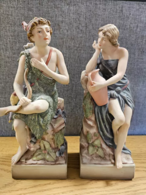 Kalk Bookends rare large German Porcelain Figurines S 8317