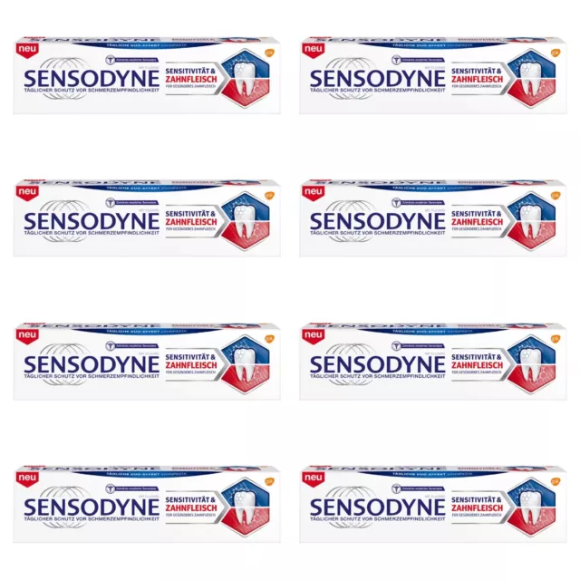 Sensodyne Sensitivität&Zahnfleisch Zahnpasta 75ml 8er Pack, 8x75ml ,MHD:2024,OvP