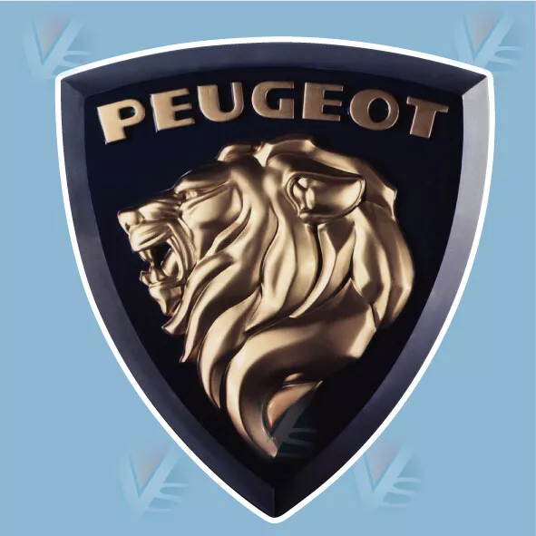 Sticker Logo Peugeot Lion Autocollant Insigne Marque Auto Garage