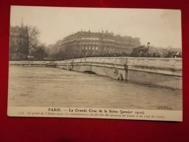 CPA 75 Paris - La Grande Crue de la Seine - Le Pont de L'Alma