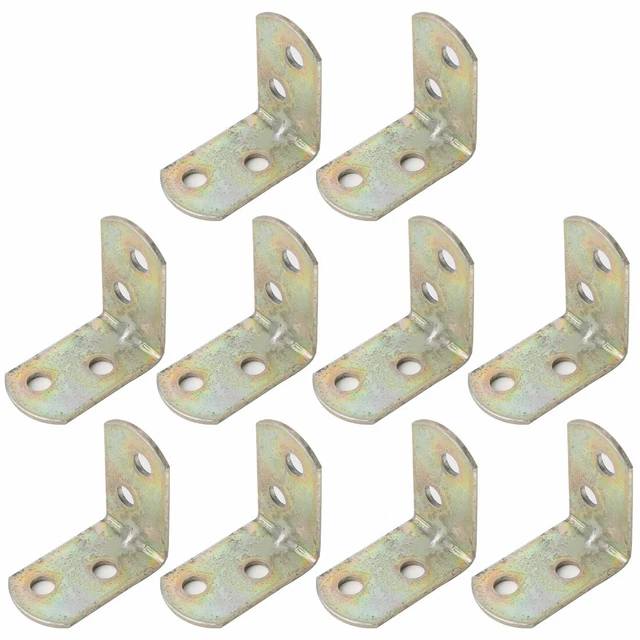 Angle Bracket Metal Corner Brace L Shaped Right Angle Bracket 30x30mm, 10pcs