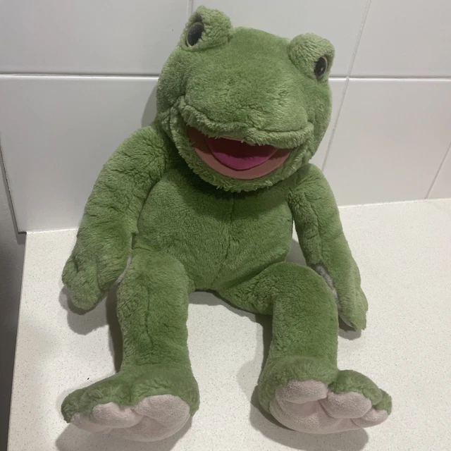 VINTAGE 1994 24K Polar Puff Plush Frog Green Riley #4089 Stuffed