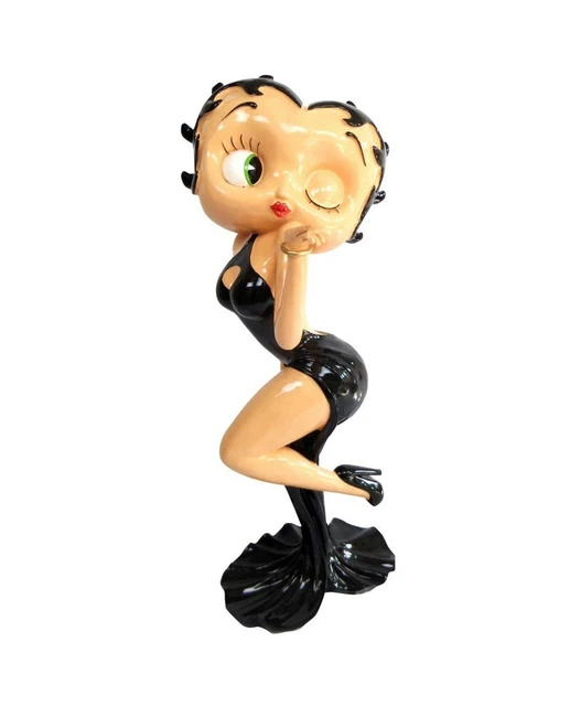 Statue en résine Betty Boop au chapeau 95 cm : H, 95 x L,45 x l, 43 cm