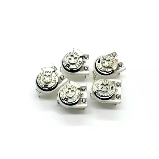 5x Vintage Trimmer Poti Ceramic Bourns 224 kOhm, NOS